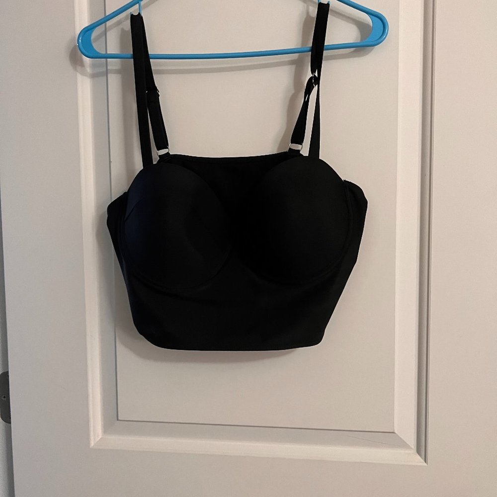 Black Basic Swim Top